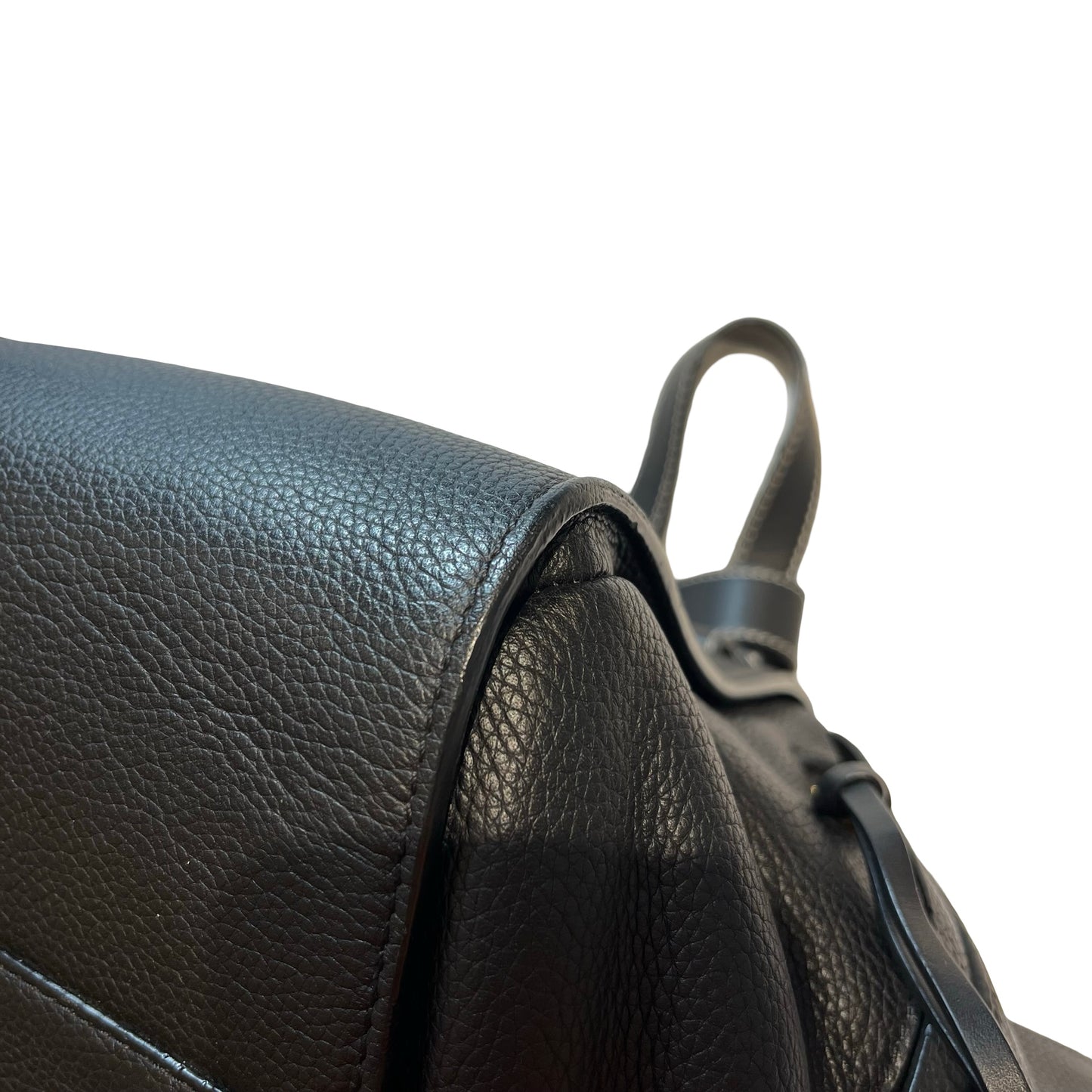 Used LOEWE Calfskin Leather Hammock small Shoulder Bag Black GHW