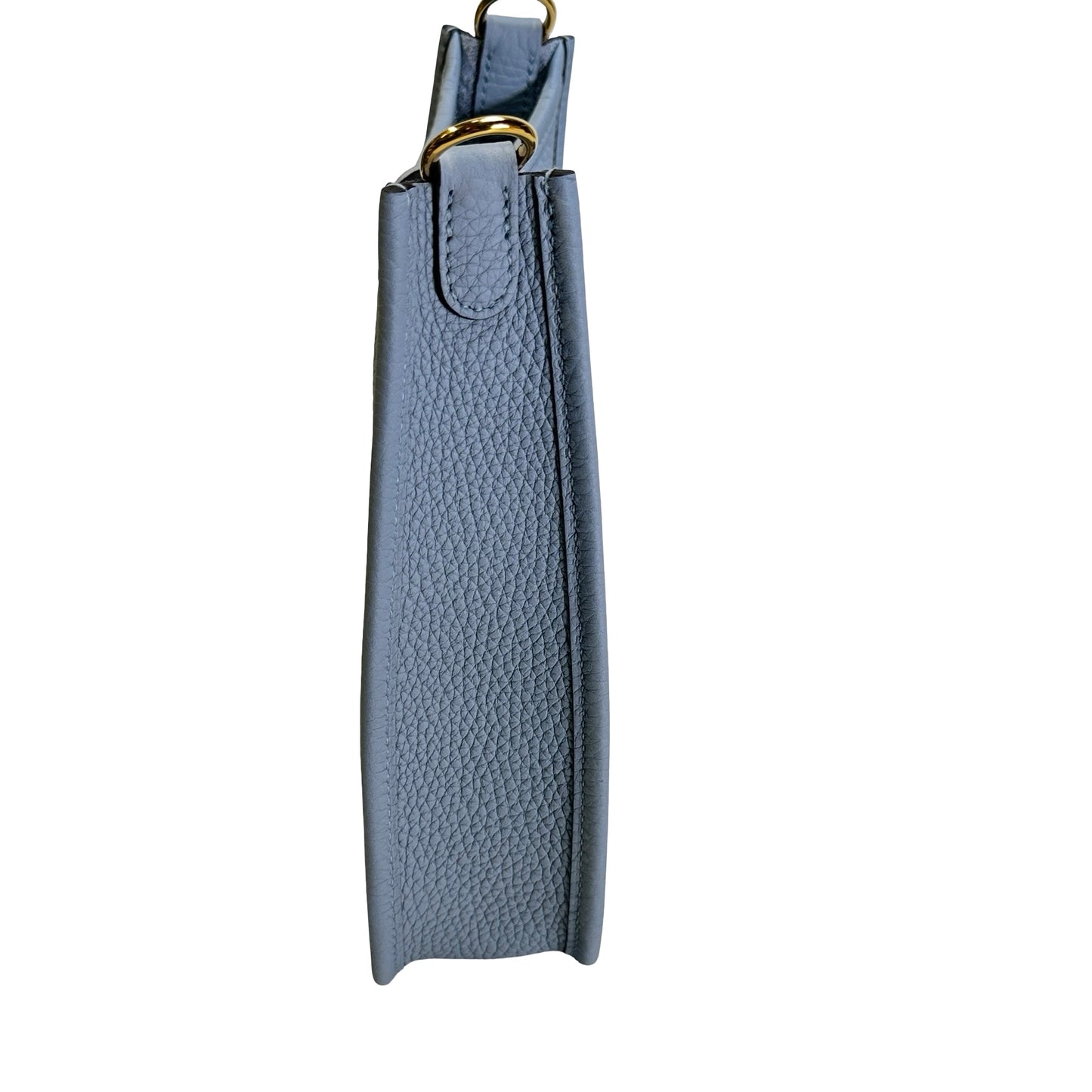 HERMES Taurillon Clemence Mini Evelyne Cross Body Bag Light Blue