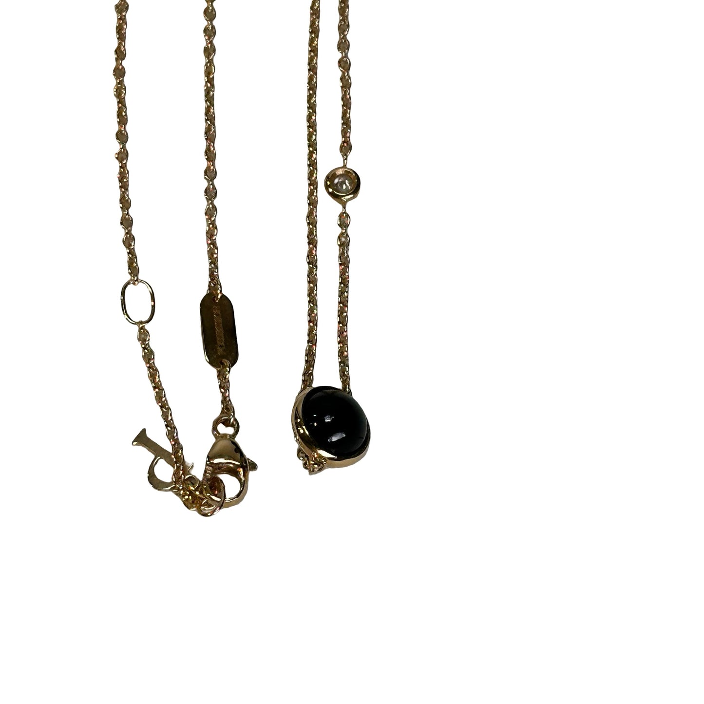 PIAGET Onyx Diamond Possession Necklace Gold Black