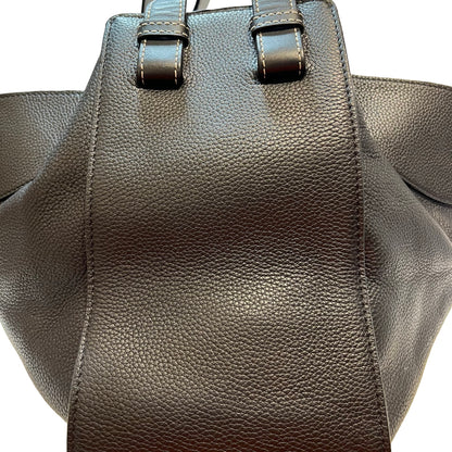 Used LOEWE Calfskin Leather Hammock small Shoulder Bag Black GHW