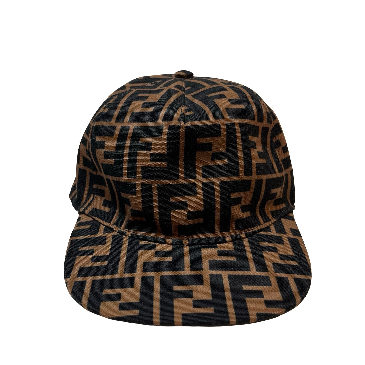 Used FENDI Polyester Hats Kids Cap Brown Black