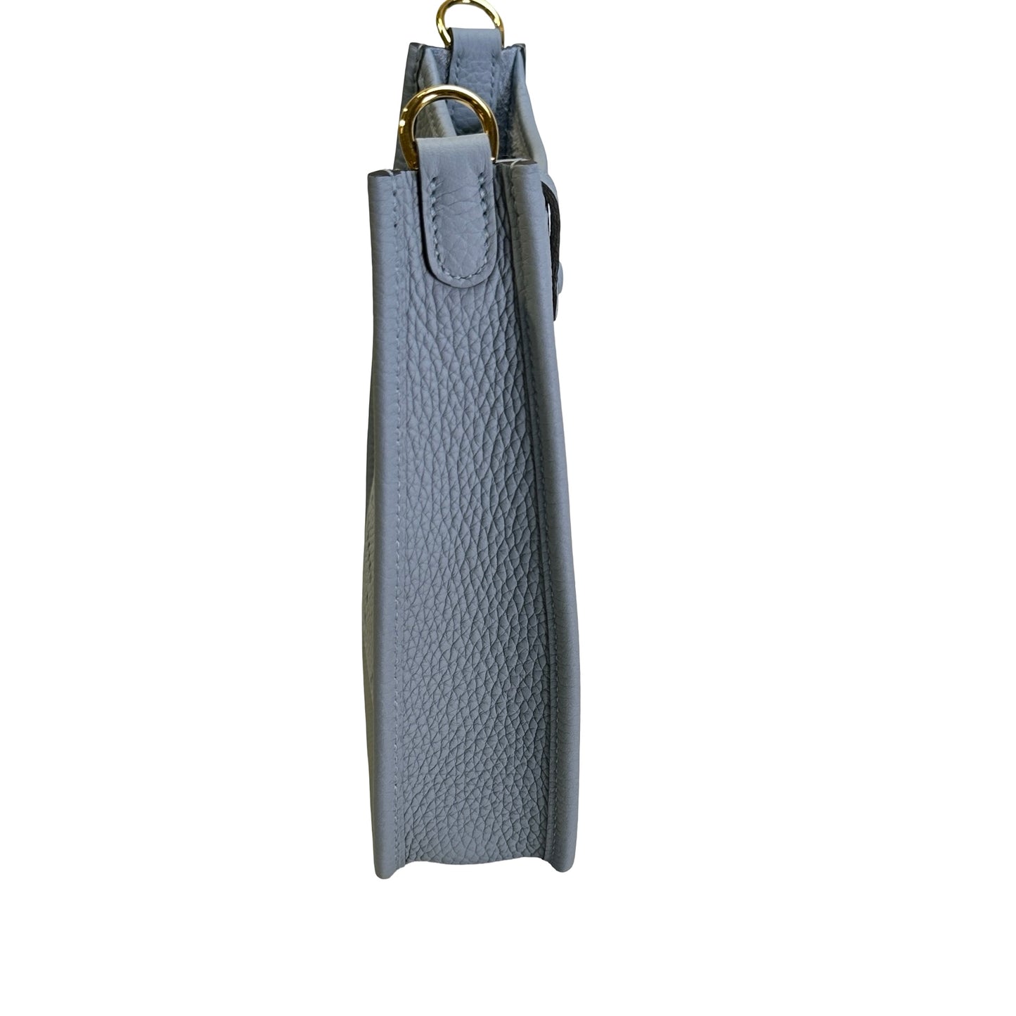 HERMES Taurillon Clemence Mini Evelyne Cross Body Bag Light Blue