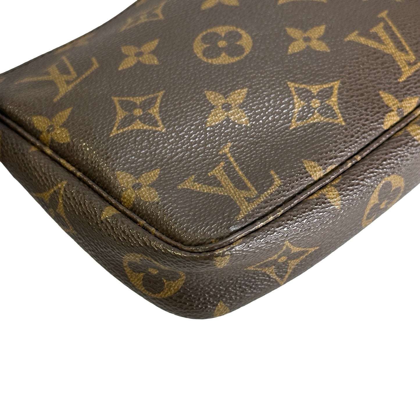 Used LOUIS VUITTON Monogram Canvas Pochette Accessoires Pouchette Brown Gold