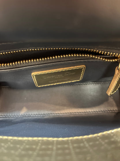 Used Dior Lady Dior Tote Bag Gold GHW