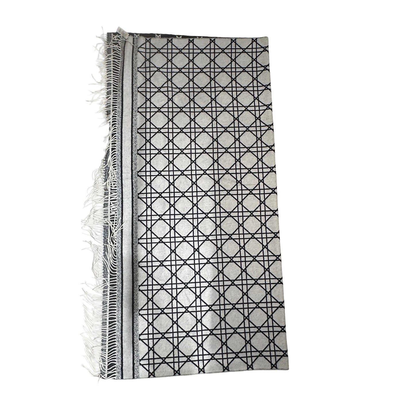DIOR Cannage Cannage Scarf Black White