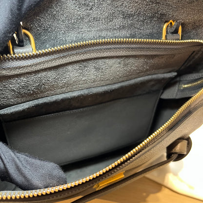 Unused CÉLINE Calfskin Leather Belt Belt Bag Grey GHW