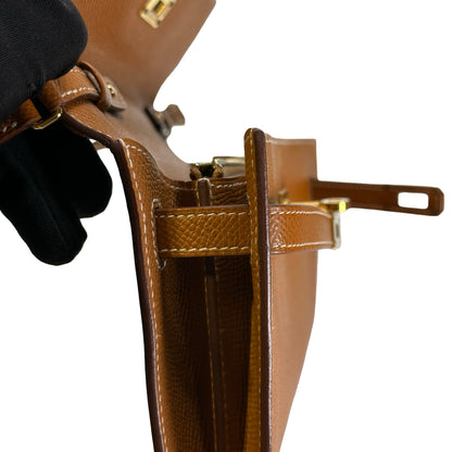 Used HERMES Epsom Kelly To Go Cross body bag Gold FHW