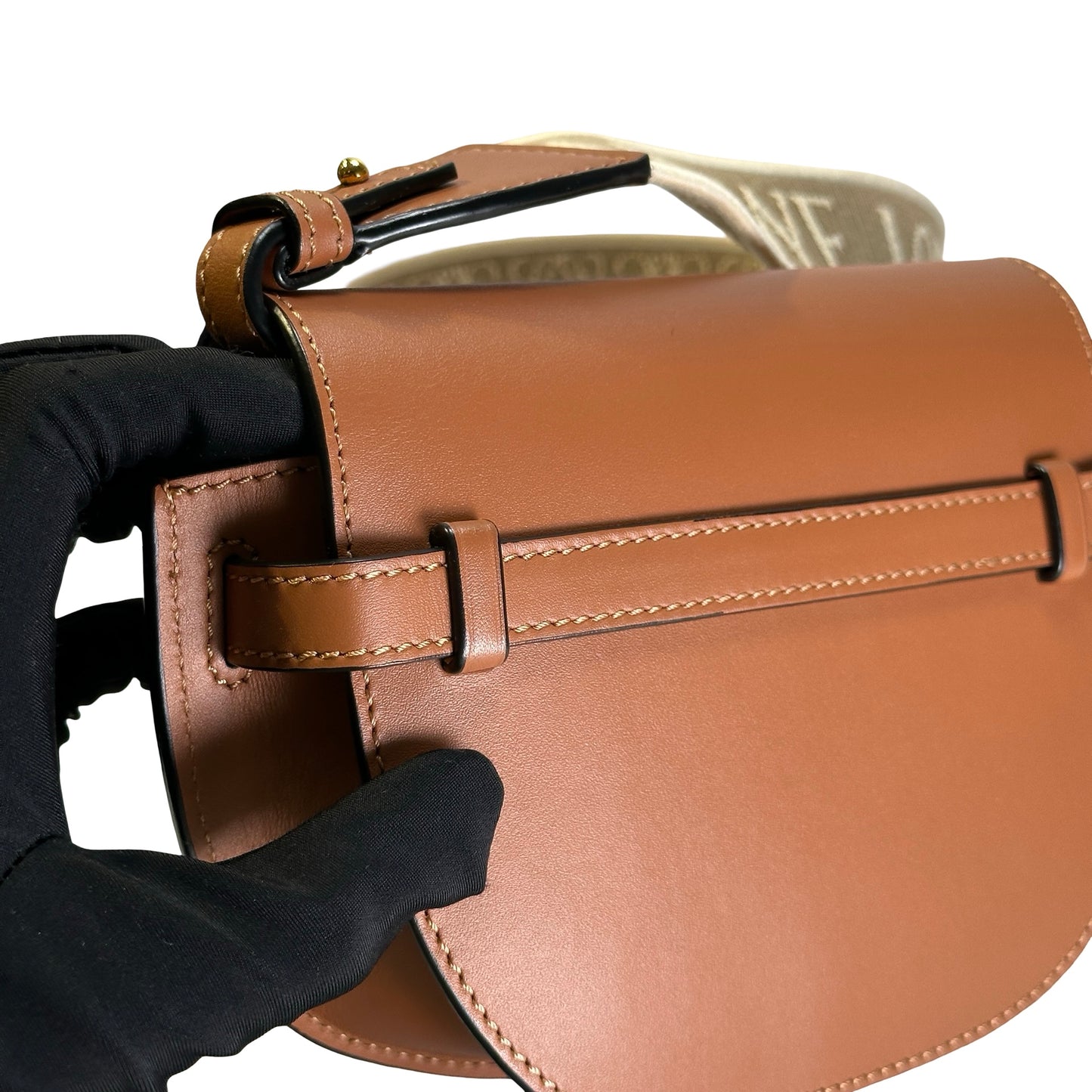 Used LOEWE Calfskin Mini gate Bag Cross body bag Brown GHW