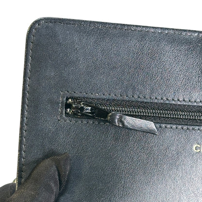 Used CHANEL Quilted Caviar Wallet On Chain Wallet on chain Black Gold