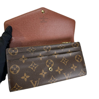 LOUIS VUITTON Monogram Canvas Sarah Wallet Long wallet Brown