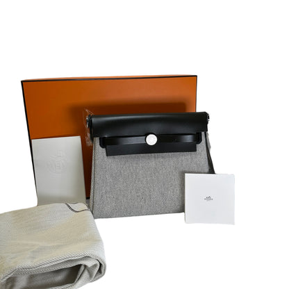 Brand New HERMES Mini Herbag Crossbody Bag Black PHW