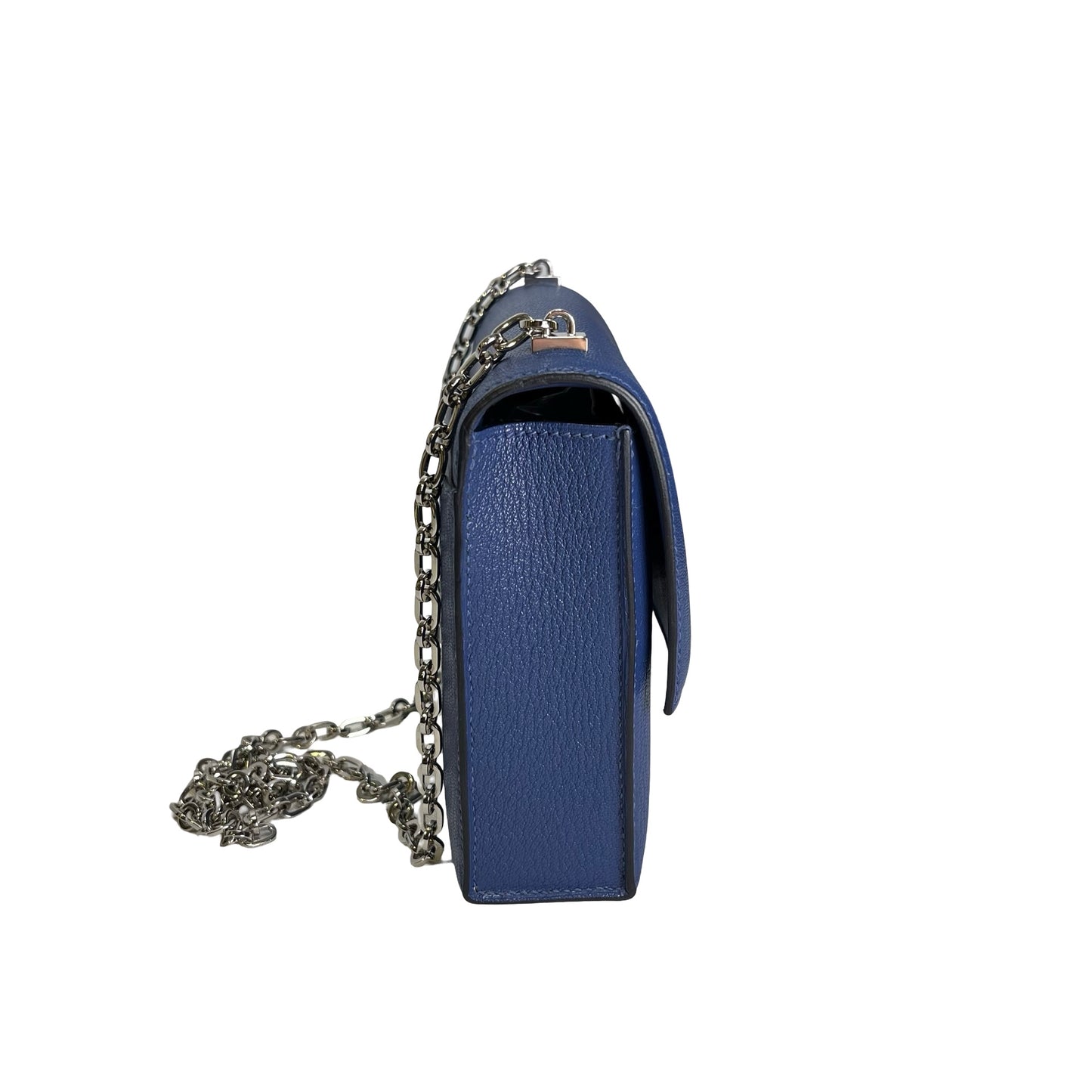 Used HERMES Epsom Verrou Crossbody Bag Blue Phw
