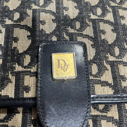 CHRISTIAN DIOR Shoulder Bag Beige Black GHW