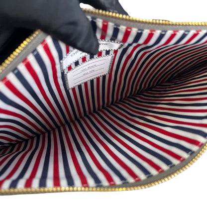 Used THOM BROWNE Kite Print Kite Print Clutch Clutch Grey White