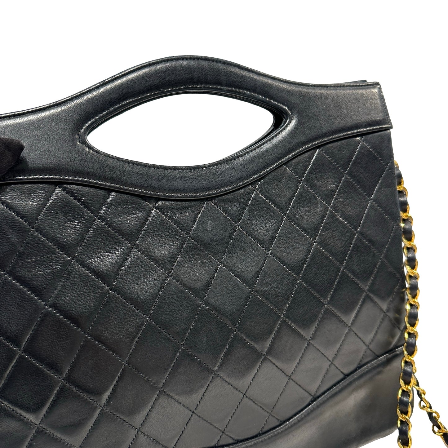 Used CHANEL Quilted Lambskin Quilted 31 Bag Two Way Shoulder Bag Black