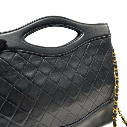 Used CHANEL Quilted Lambskin Quilted 31 Bag Two Way Shoulder Bag Black