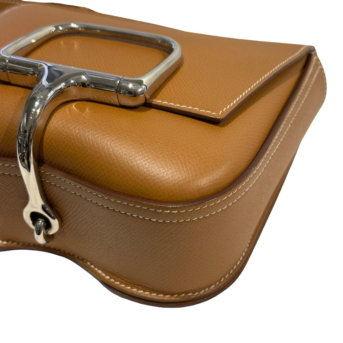 Used HERMES Epsom Della Cross body bag Gold Phw