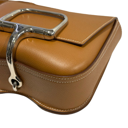 Used HERMES Epsom Della Cross body bag Gold Phw
