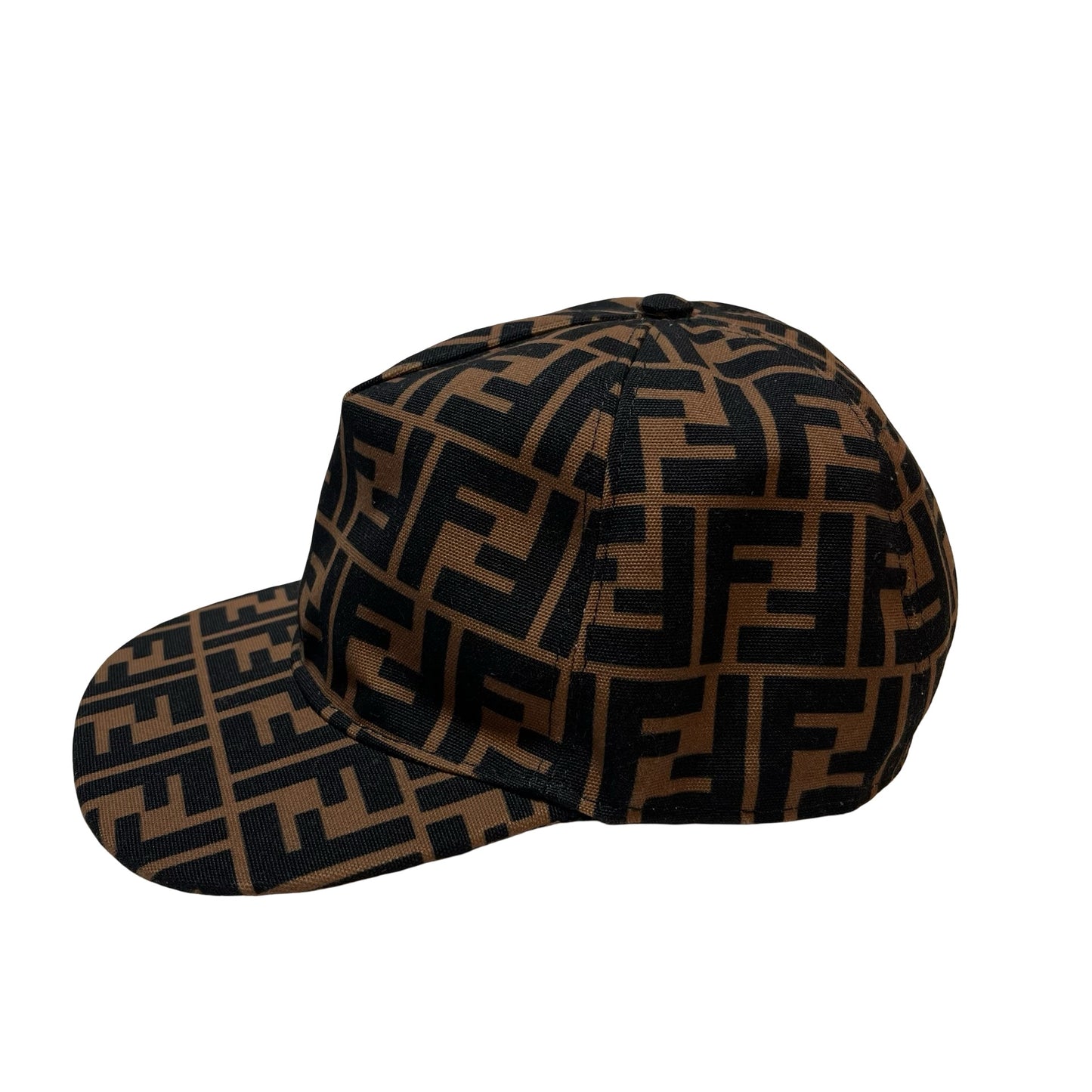 Used FENDI Polyester Hats Kids Cap Brown Black