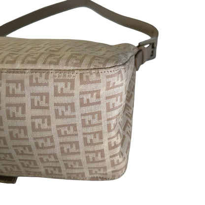 Used FENDI Zucca Mamma Baguette Baguette Bag Beige Silver