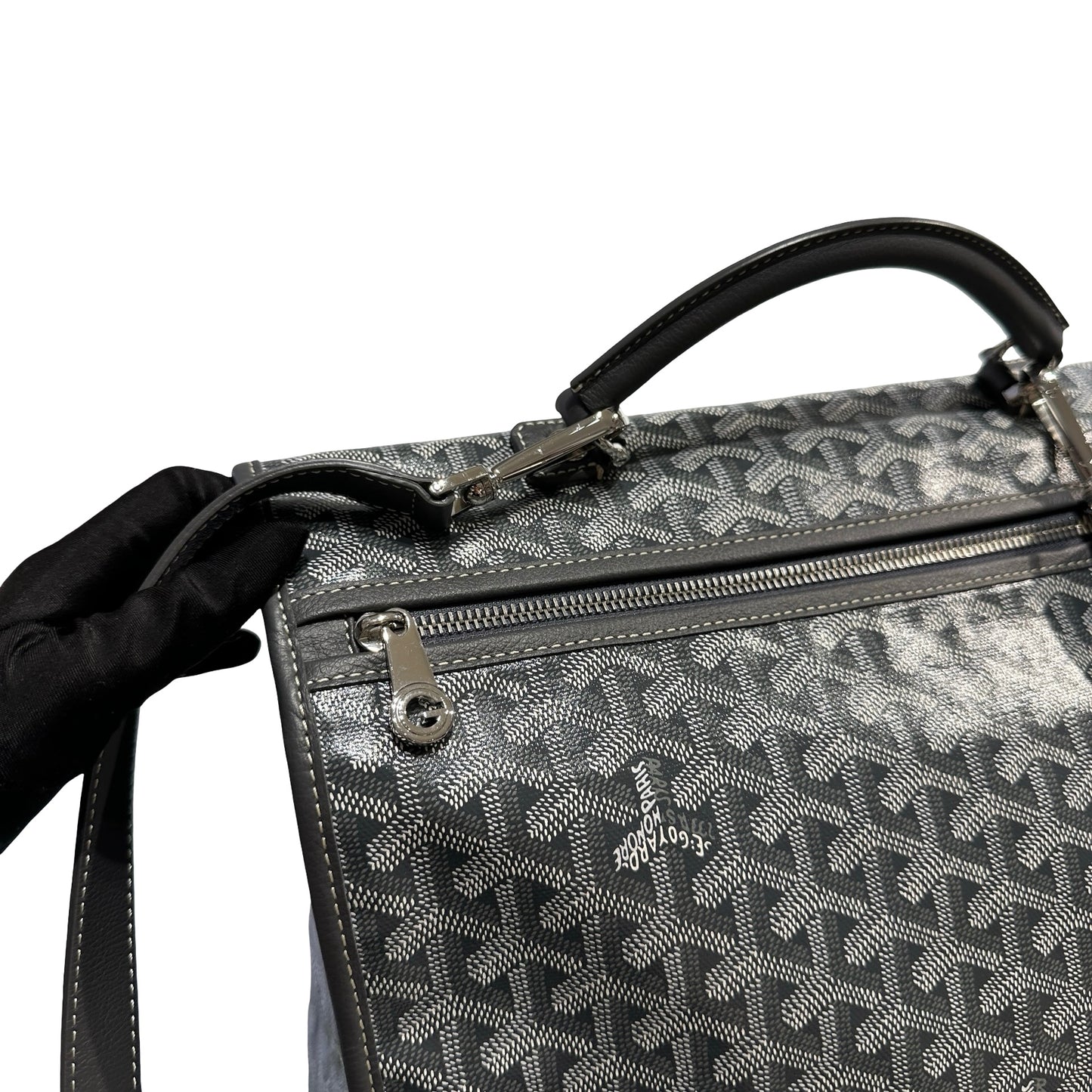 Used GOYARD Goyardine Alpin Backpack Grey
