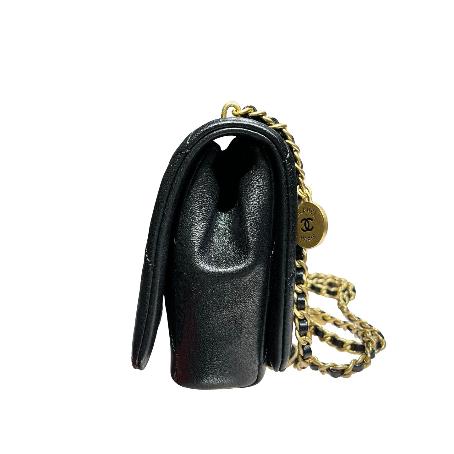 Unused CHANEL Classic Flap Shoulder Bag Black GHW
