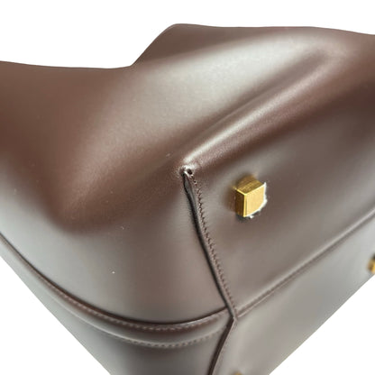 New SAINT LAURENT Vanity Bucket Bucket Bag Brown GHW