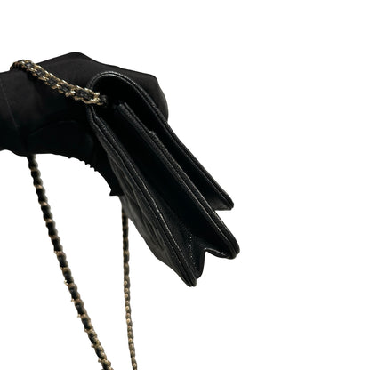 Used CHANEL Caviar Quilted WOC Wallet on chain Black GHW