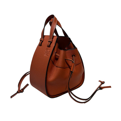 Used LOEWE Calfskin Leather Hammock mini Shoulder Bag Orange