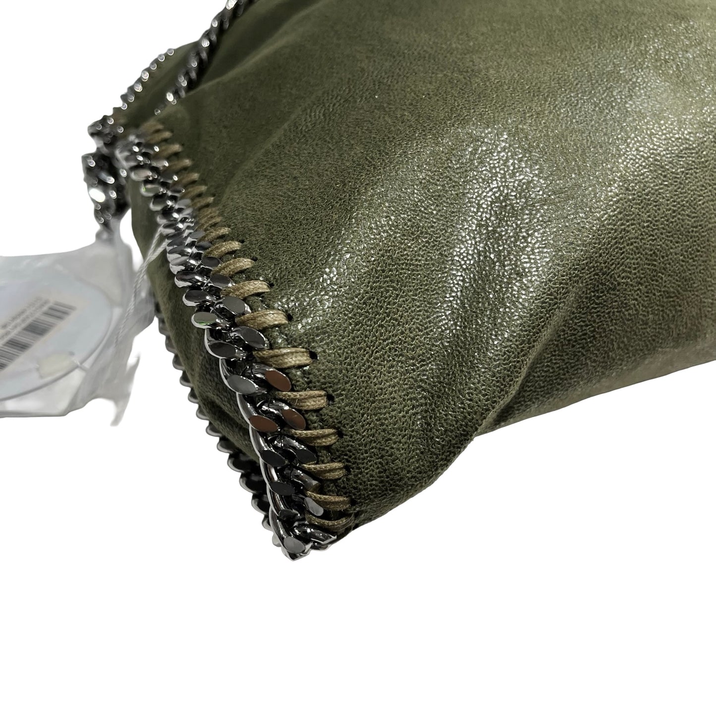 Used STELLA MCCARTNEY Solid Shaggy Deer Falabella Tote Bag Green Olive