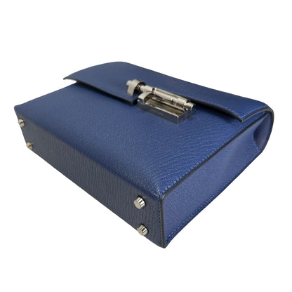 Used HERMES Epsom Verrou Crossbody Bag Blue Phw