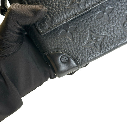 Used LOUIS VUITTON Monogram Taurillon Steamer XS Crossbody Bag Black