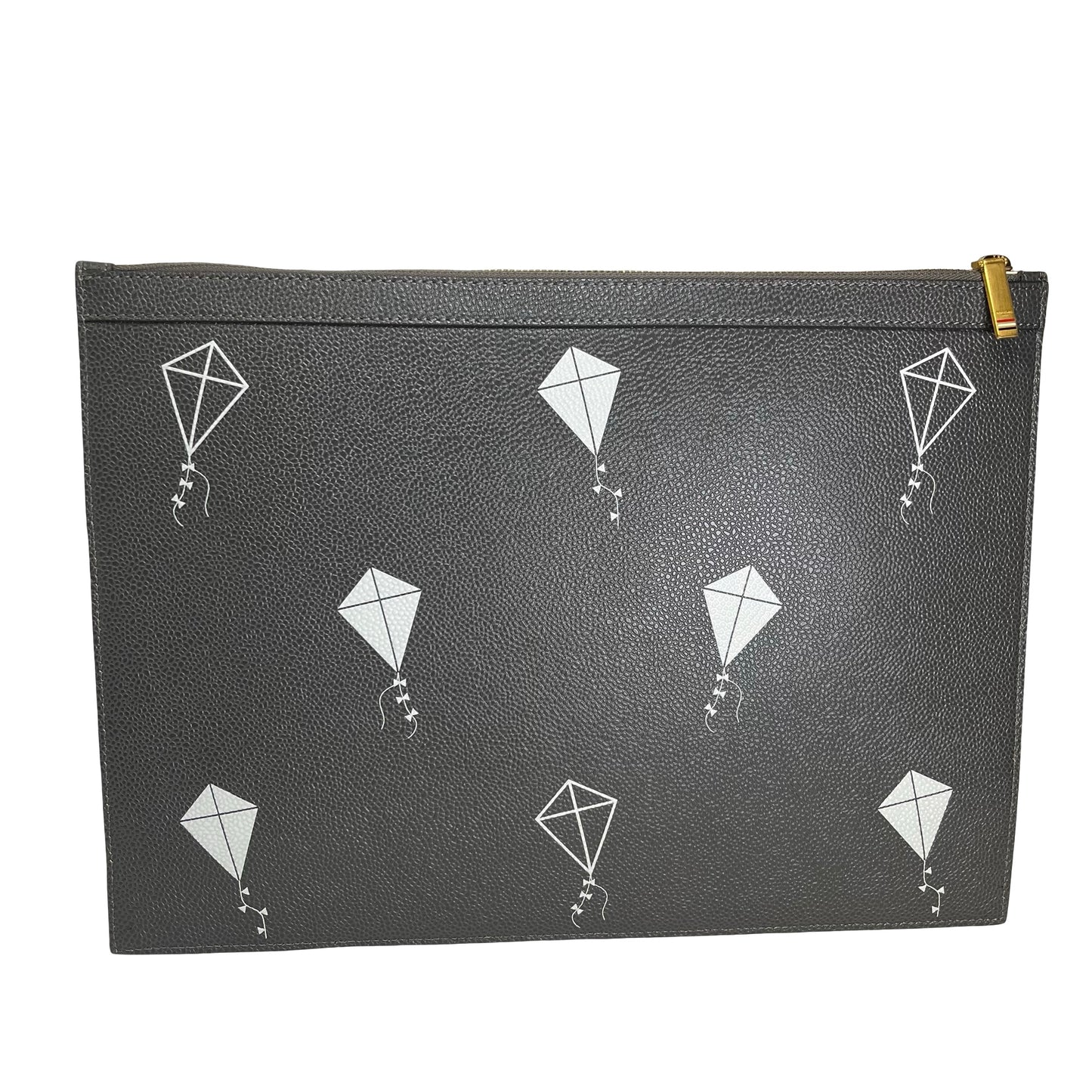 Used THOM BROWNE Kite Print Kite Print Clutch Clutch Grey White