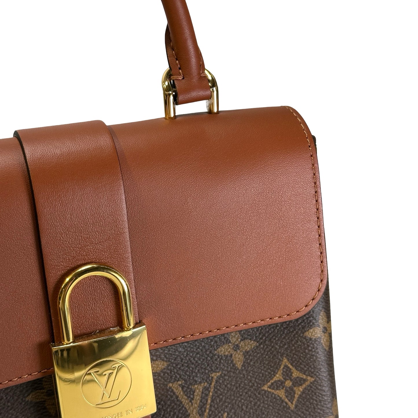 Used LOUIS VUITTON Monogram Locky BB Handbag Brown GHW