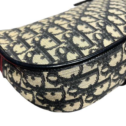 CHRISTIAN DIOR Shoulder Bag Beige Black GHW