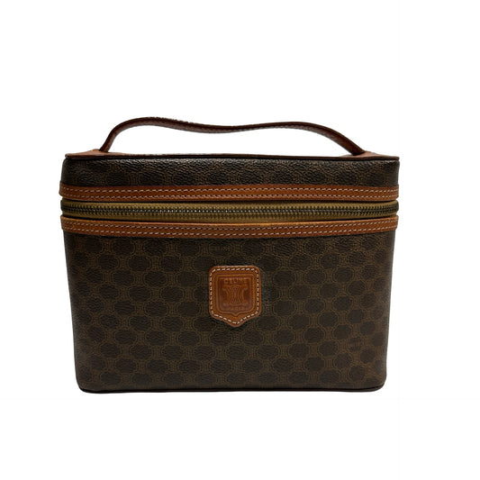 CELINE Macadam Macadam Canvas Bag Handbag Brown