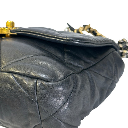 Used CHANEL Quilted Lambskin 19 Bag Shoulder Bag Black GHW