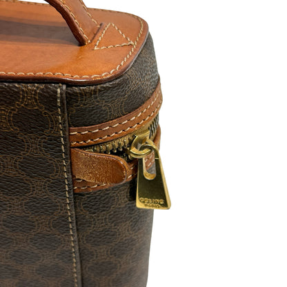CELINE Macadam Macadam Canvas Bag Handbag Brown