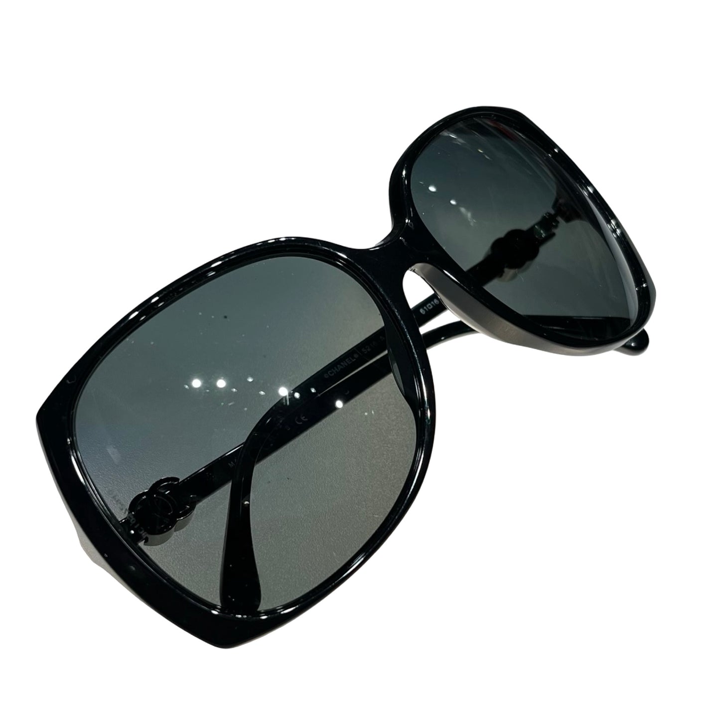 Used CHANEL Sunglasses Black