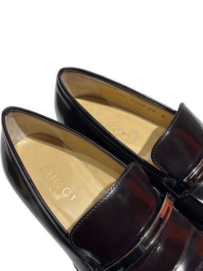 Used Gucci Loafers Brown PHW
