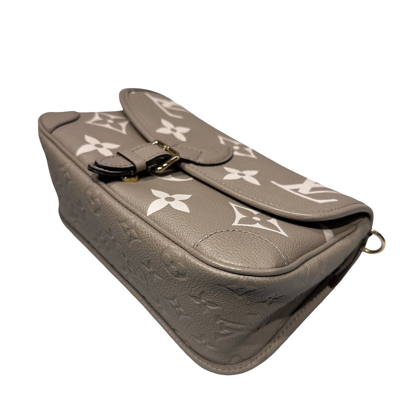 Used LOUIS VUITTON Diane Shoulder Bag Beige Grey GHW
