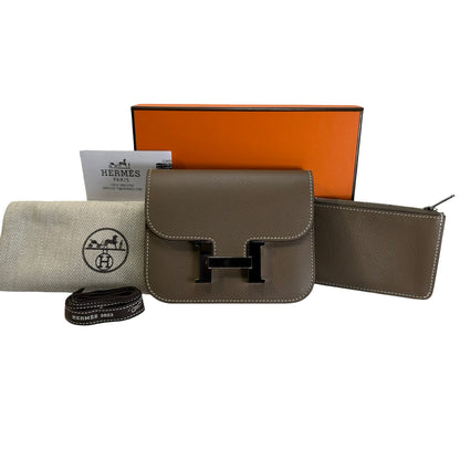 Used HERMES Epsom Constance Slim Wallet Etoupe