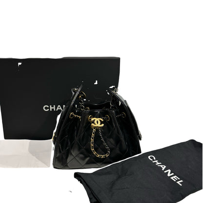 Used CHANEL Quilted Calfskin Chanel 22 Shoulder Bag Black