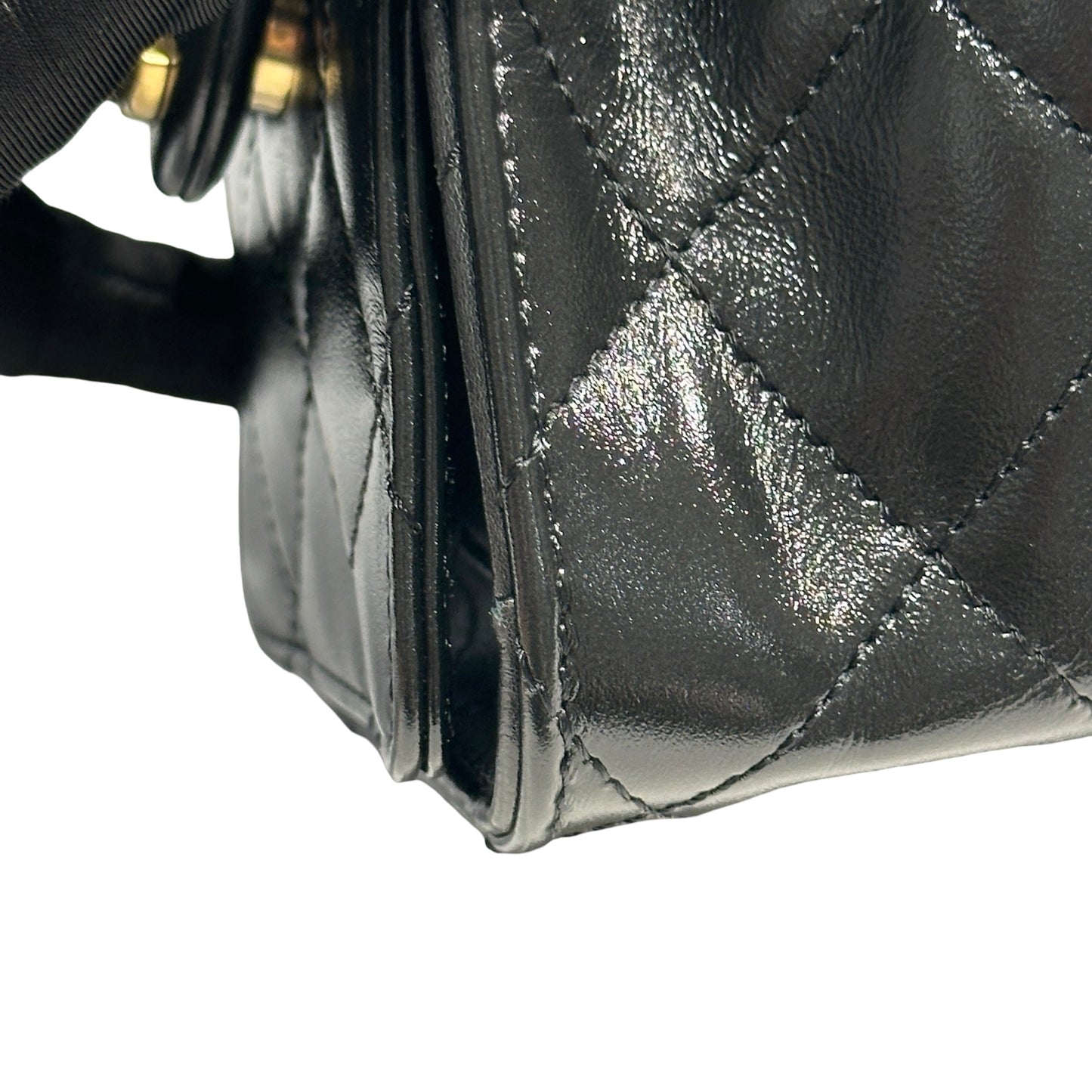 Used CHANEL Quilted Calfskin Chanel 22 Shoulder Bag Black