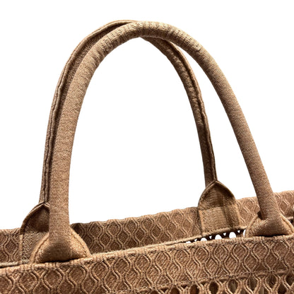 Used DIOR Mesh Embroidery Book Tote Tote Bag Pink Beige