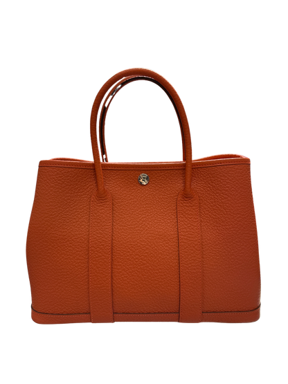 Used HERMES Negonda Garden Party Tote Bag Orange