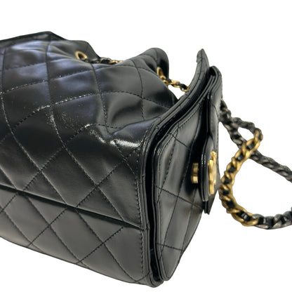 Used CHANEL Quilted Calfskin Chanel 22 Shoulder Bag Black