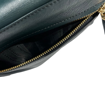 SALVATORE FERRAGAMO Leather Sofia Handbag Dark Green