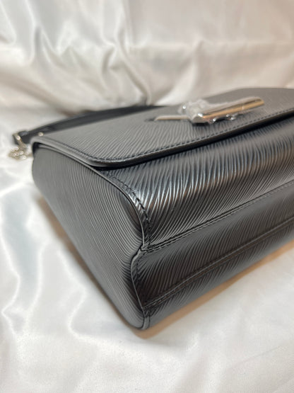 Used LOUIS VUITTON Canvas Twist Shoulder Bag Black PHW