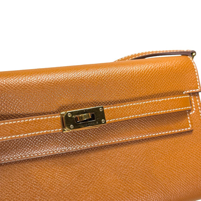 Used HERMES Epsom Kelly To Go Cross body bag Gold FHW